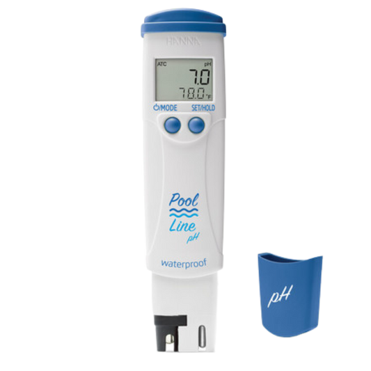 Pool Line Waterbestendige zakformaat pH en temperatuurmeter